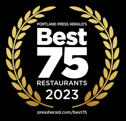 Portland Press Herald Best 75 Restaurants 2023 seal